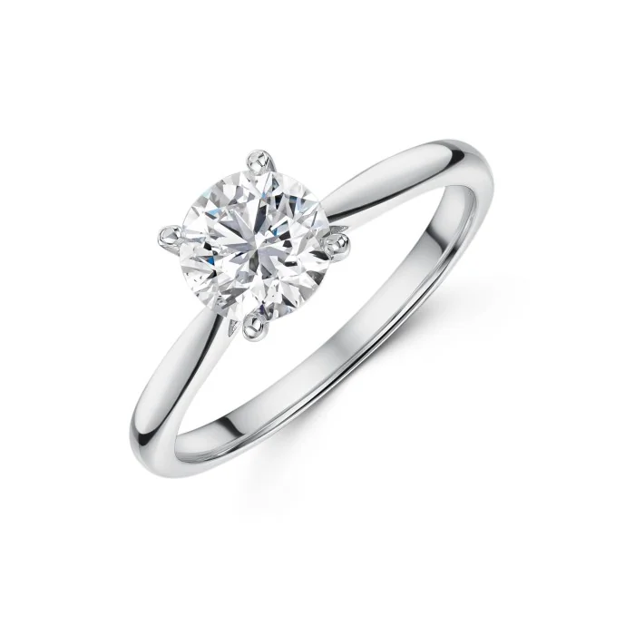 Platinum Round Brilliant Cut 1.20ct Diamond Solitaire Ring