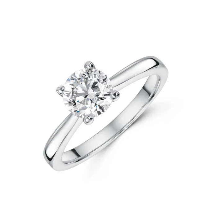 Platinum Round Brilliant Cut 1.20ct Diamond Solitaire Ring