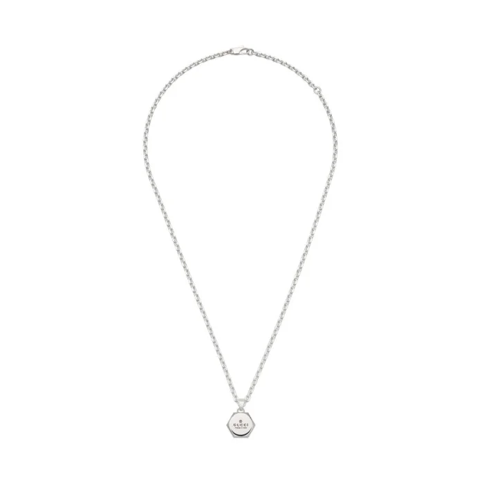 Gucci Trademark Sterling Silver Necklace YBB779175002
