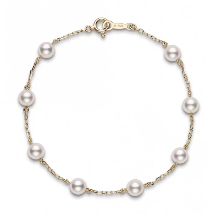 Mikimoto A 5.5mm Akoya Pearl Chain Bracelet PD 129 K