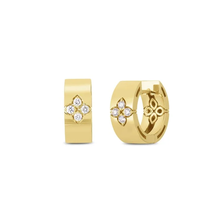 Roberto Coin Love in Verona 0.18ct Diamond 6mm Hoop Earrings