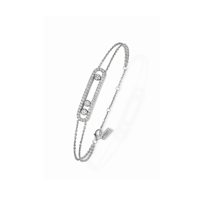Messika Move Classique Pavé White Gold 0.65ct Diamond Bracelet 03995-WG