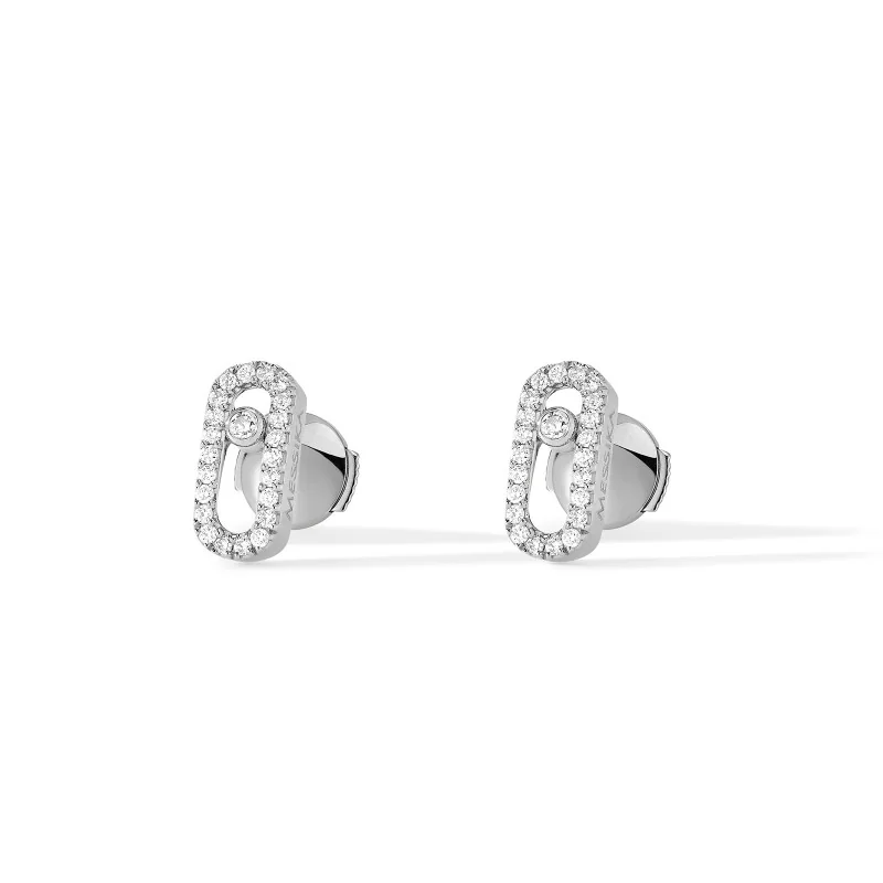 Messika Move Uno Pavé White Gold 0.18ct Diamond Earrings 05634-WG