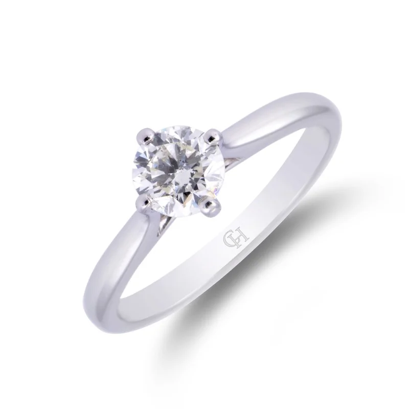 Platinum Brilliant Cut 0.75ct Diamond Solitaire Ring
