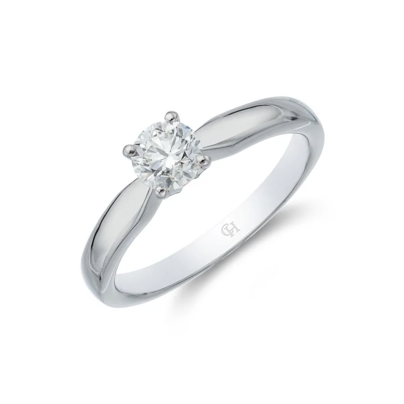 Platinum Brilliant Cut 0.50ct Diamond Solitaire Ring