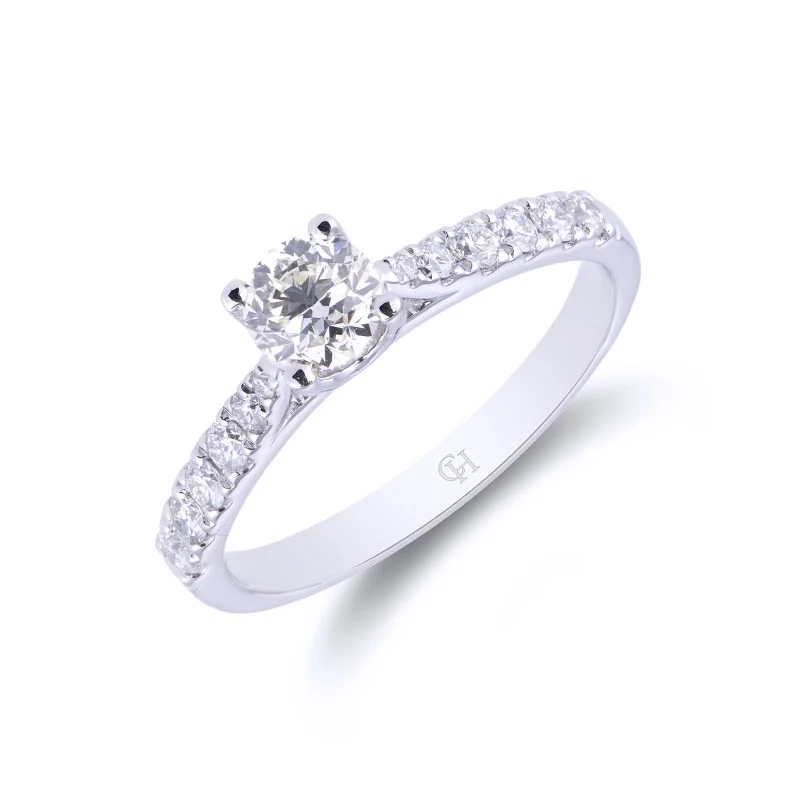 Platinum Brilliant Cut 0.75ct Diamond Solitaire Ring