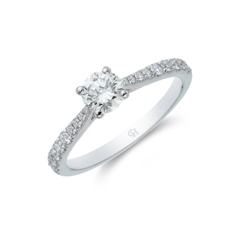 Platinum Brilliant Cut 0.50ct Diamond Solitaire Ring