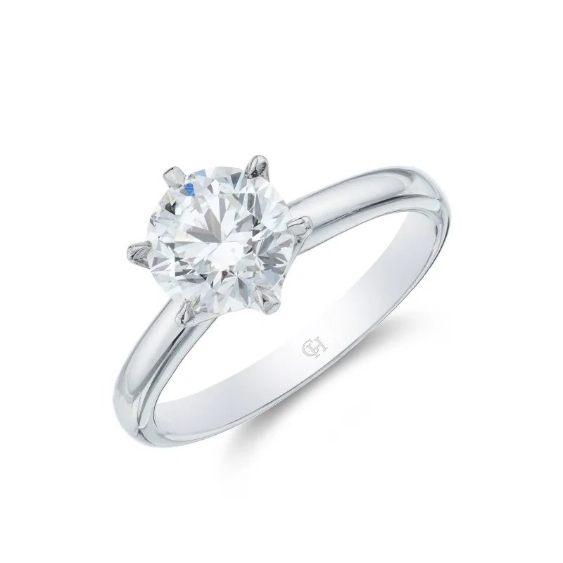 Platinum Brilliant Cut 1.70ct Diamond Solitaire Ring