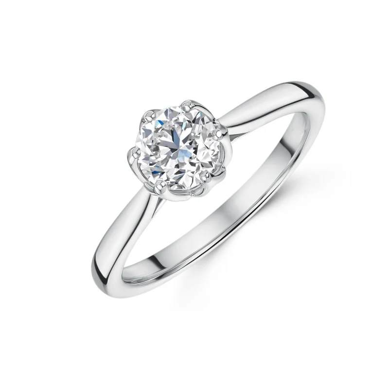 Platinum Round Brilliant Cut 1.00ct Diamond Solitaire Ring