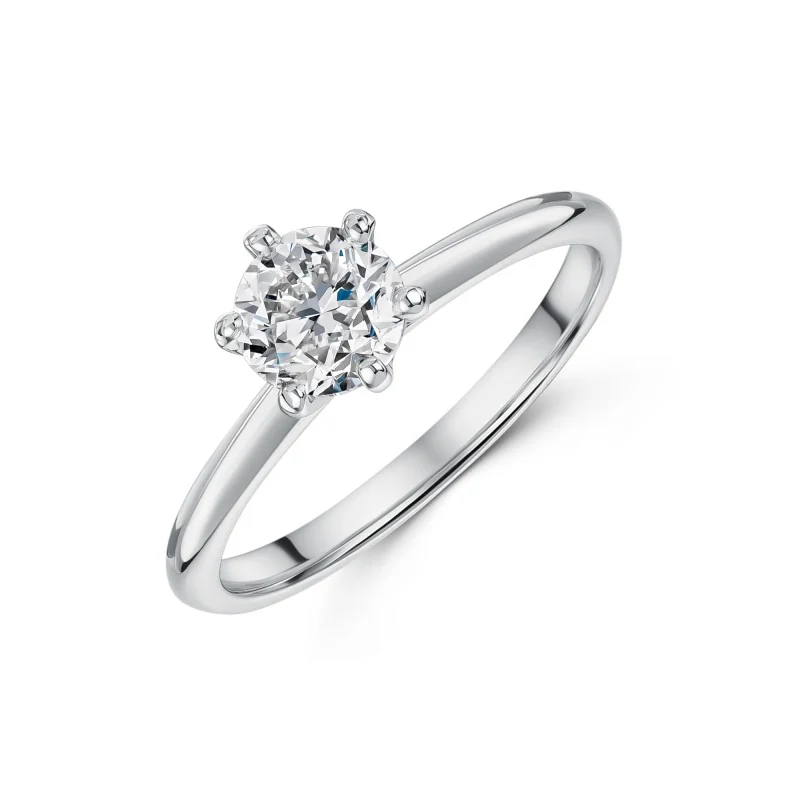 Platinum Round Brilliant Cut 1.00ct Diamond Solitaire Ring