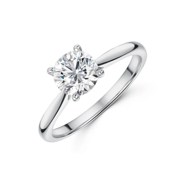 Platinum Round Brilliant Cut 1.20ct Diamond Solitaire Ring