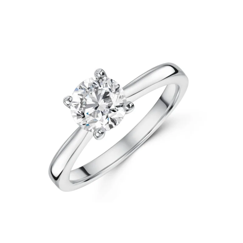 Platinum Round Brilliant Cut 1.20ct Diamond Solitaire Ring