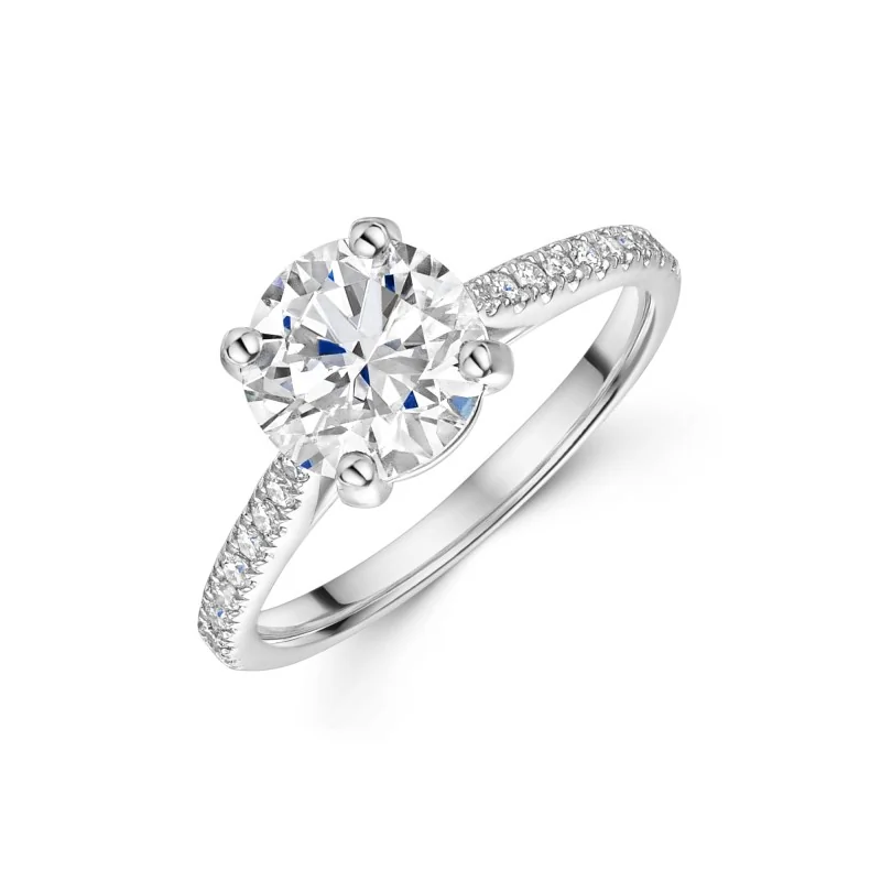 Platinum 2.01ct Round Brilliant Diamond Solitaire Ring