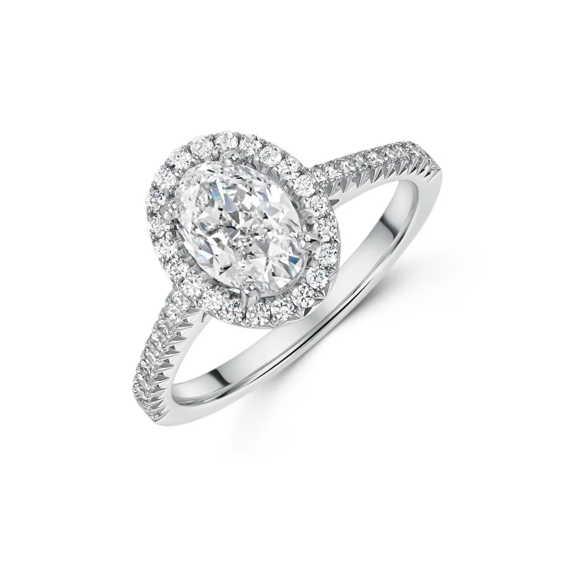 Platinum Oval Cut 1.40ct Diamond Solitaire Ring