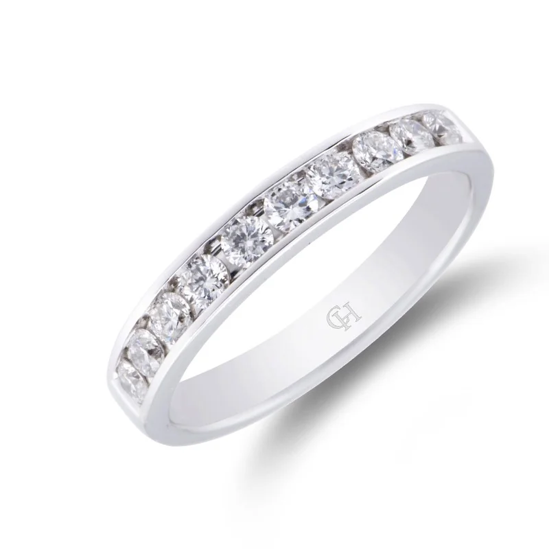 18ct White Gold Brilliant Cut 0.50ct Diamond Eternity Ring