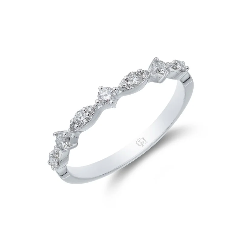 Platinum 0.23ct Fancy Band Diamond Eternity Ring