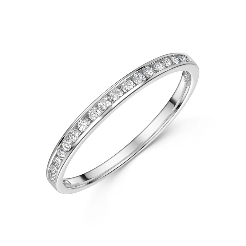 Platinum Round Brilliant 0.17ct Channel Set Diamond Eternity Ring