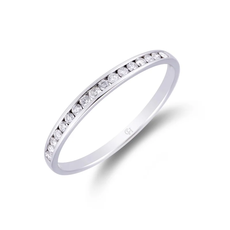9ct White Gold Brilliant Cut 0.17ct Diamond Eternity Ring