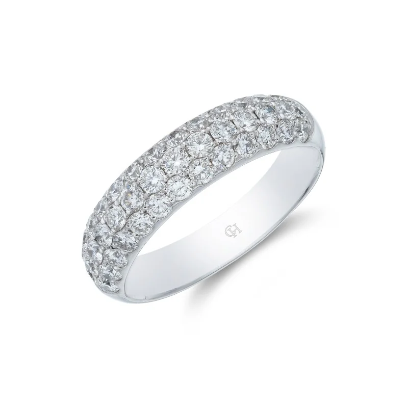 18ct White Gold Brilliant Cut 1.25ct Diamond Fancy Band