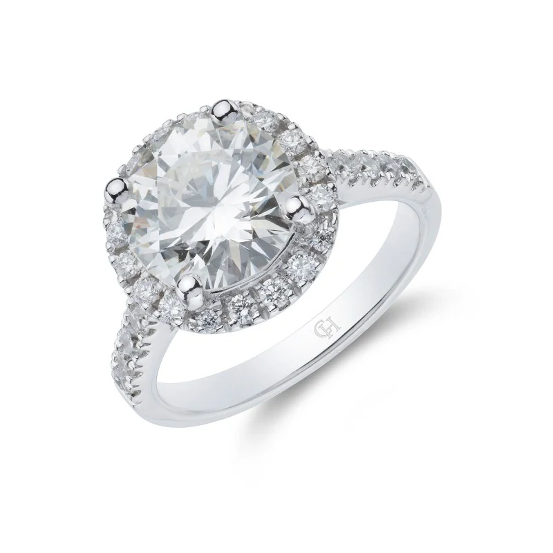 18ct White Gold 3.50ct Diamond Solitaire Ring