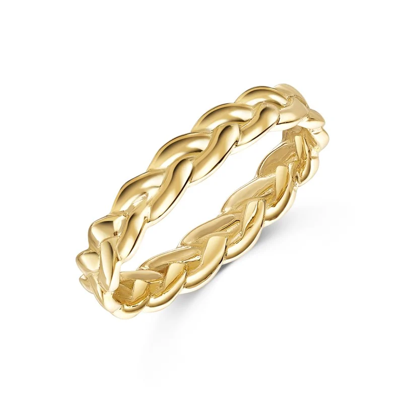 9ct Yellow Gold 4mm Celtic Style Wedding Ring