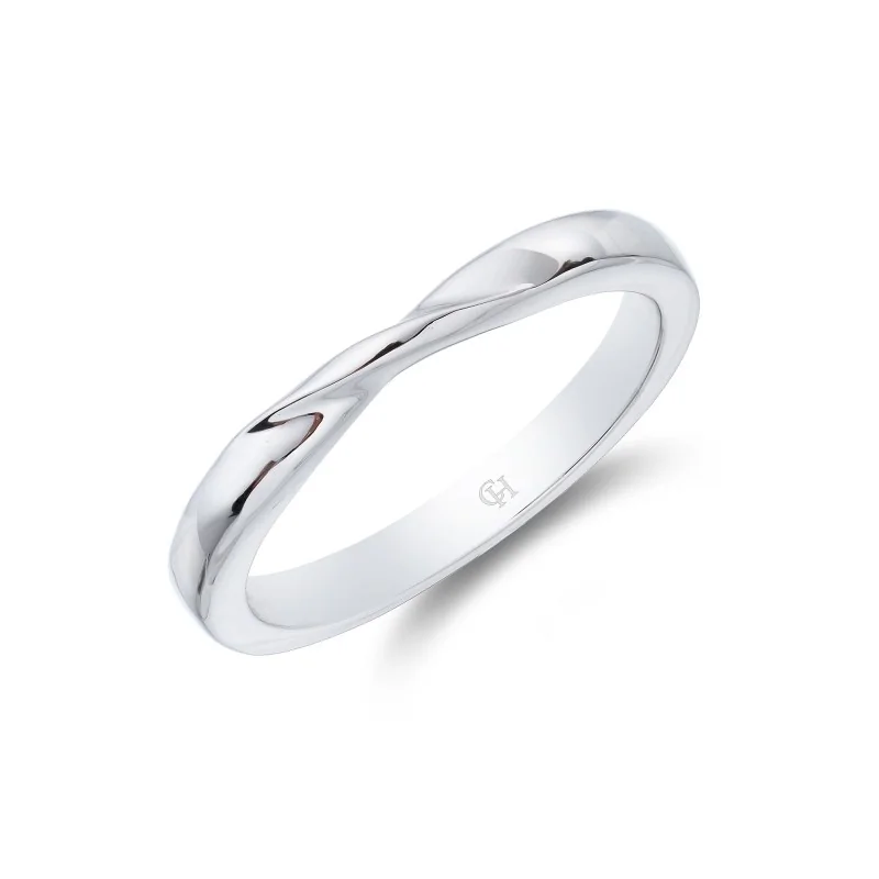 Platinum Twist 2.3mm Wedding Band