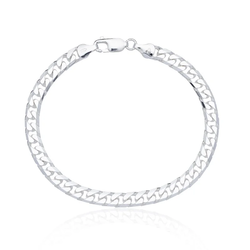 Silver Gents 5.8mm Curb Bracelet