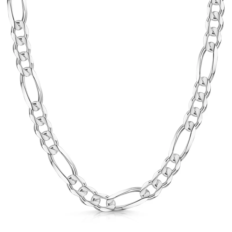 Sterling Silver 180 Diamond Cut Figaro Chain