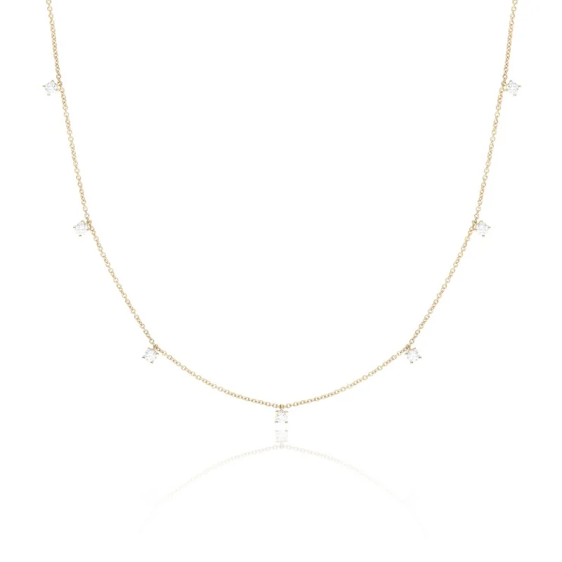 18ct Yellow Gold Brilliant Cut 0.30ct Diamond Necklace