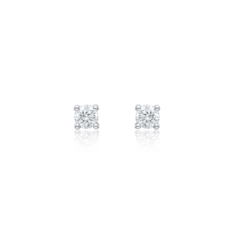 18ct White Gold Brilliant Cut 0.25ct Diamond Stud Earrings