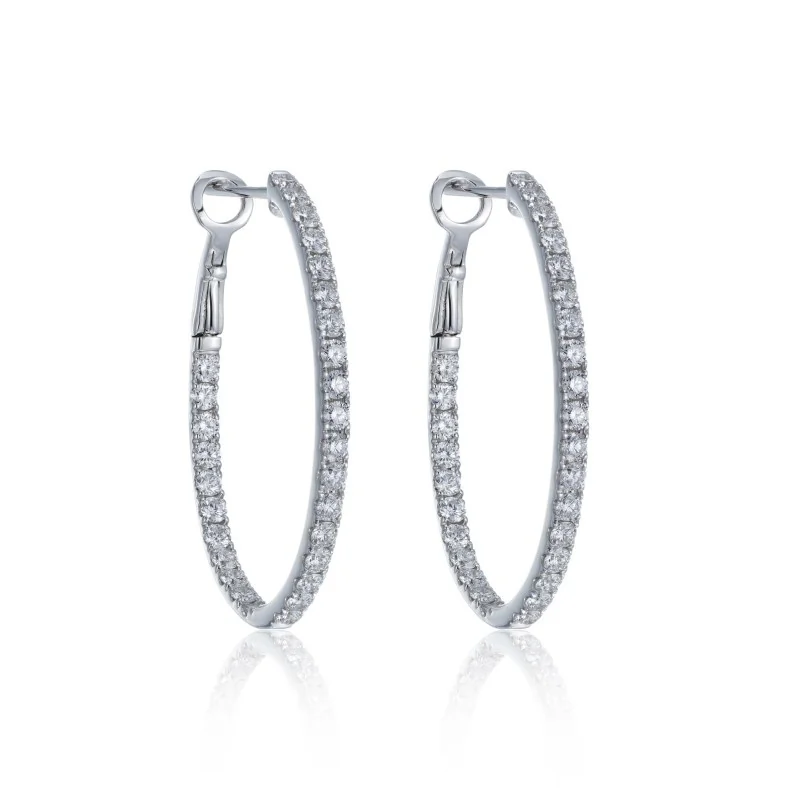 18ct White Gold Brilliant Cut 1.49ct Diamond Earrings