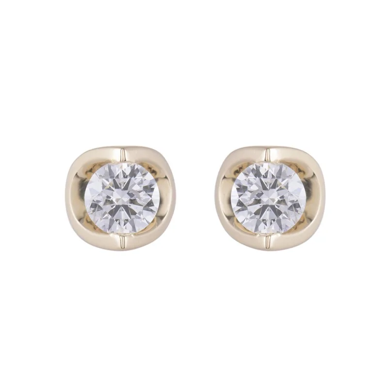 18ct Yellow Gold 0.40ct Round Brilliant Diamond Earrings