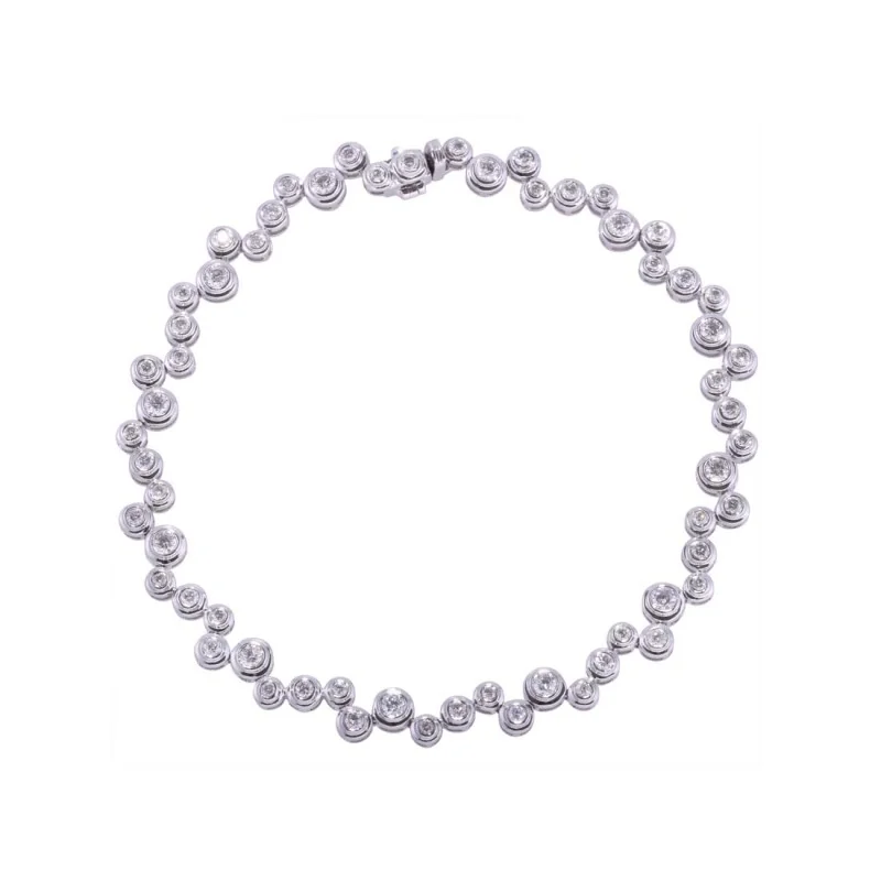 9ct White Gold Brilliant Cut 1.40ct Diamond Bracelet