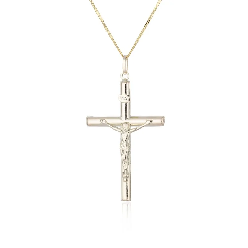 9ct Yellow Gold 28mm Crucifix Pendant