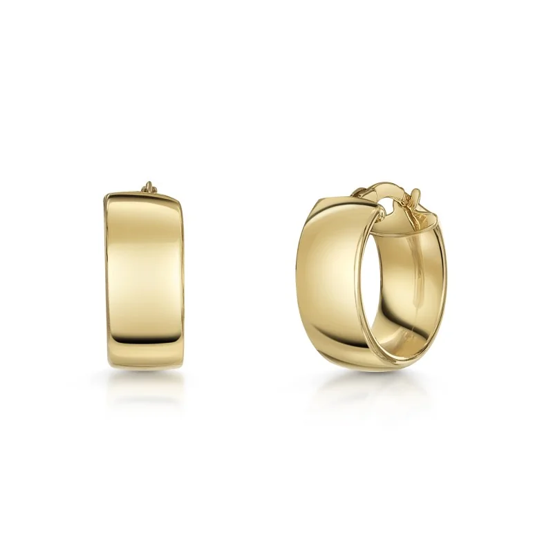 9ct Yellow Gold 10mm Hoop Earrings