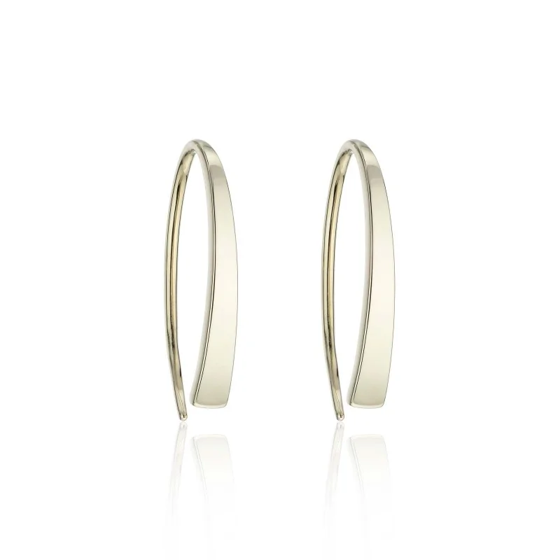 9ct Yellow Gold Pull Through Drop Earrings