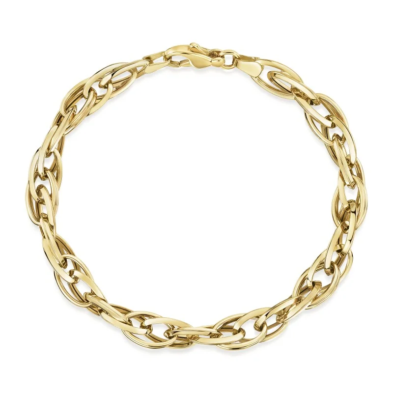 9ct Yellow Gold Fancy Link Gold Bracelet