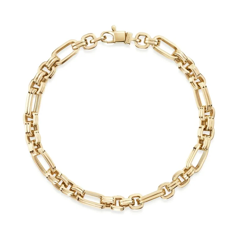 9ct Yellow Gold Fancy Belcher Bracelet