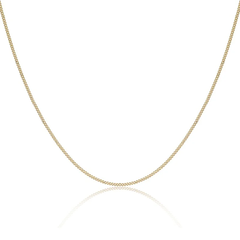 9ct Yellow Gold Diamond Cut Curb Chain
