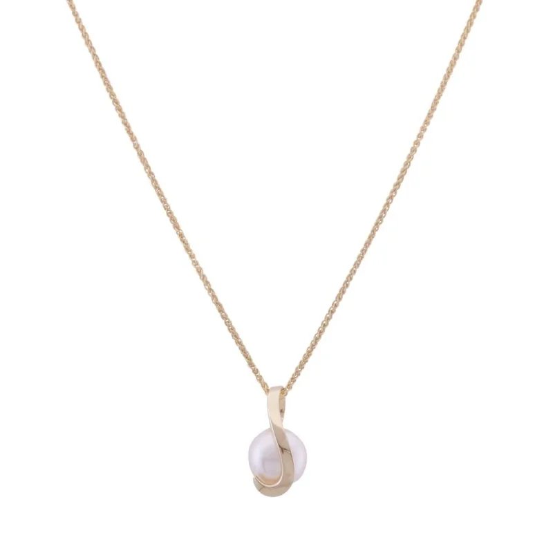 9ct Yellow Gold Pearl Drop Pendant