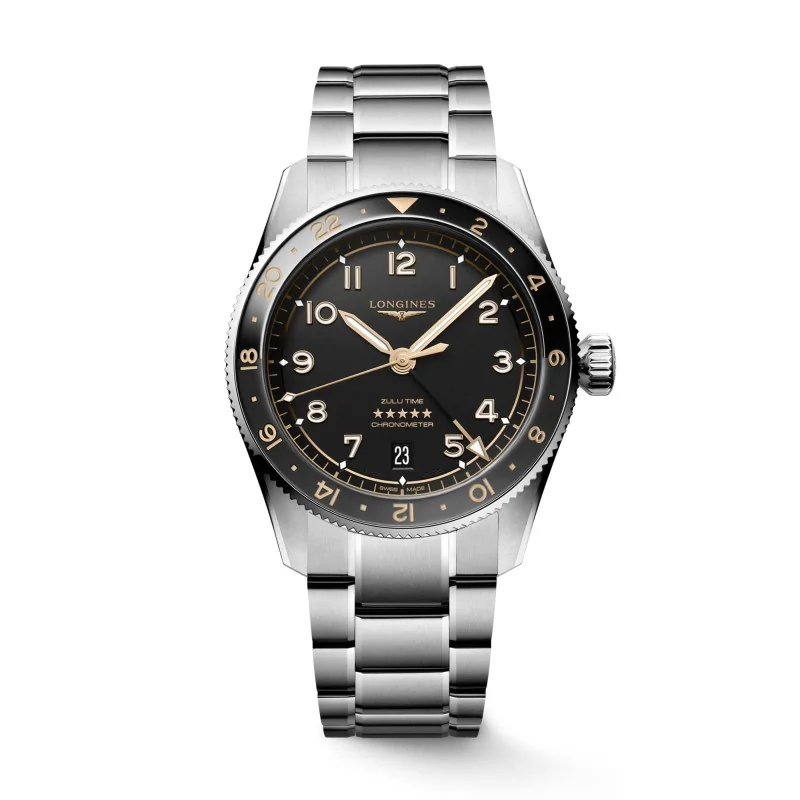 Longines Spirit Zulu Time 39mm GMT Watch L3.802.4.50.6 
