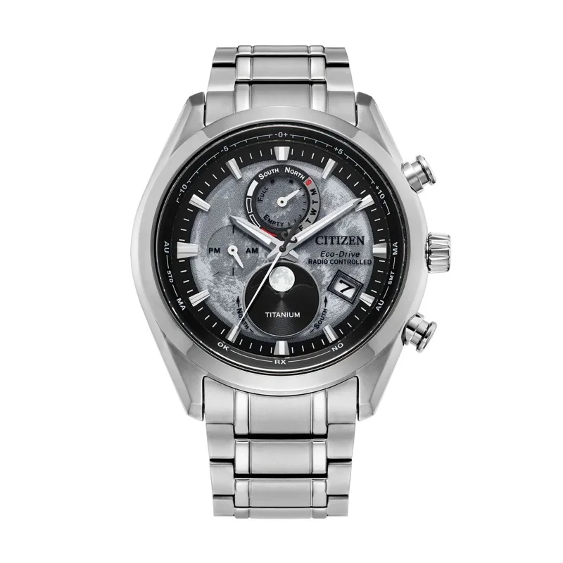 Citizen Tsuki-Yomi Radio-Controlled Moonphase 43mm Mens Watch BY1010-57H