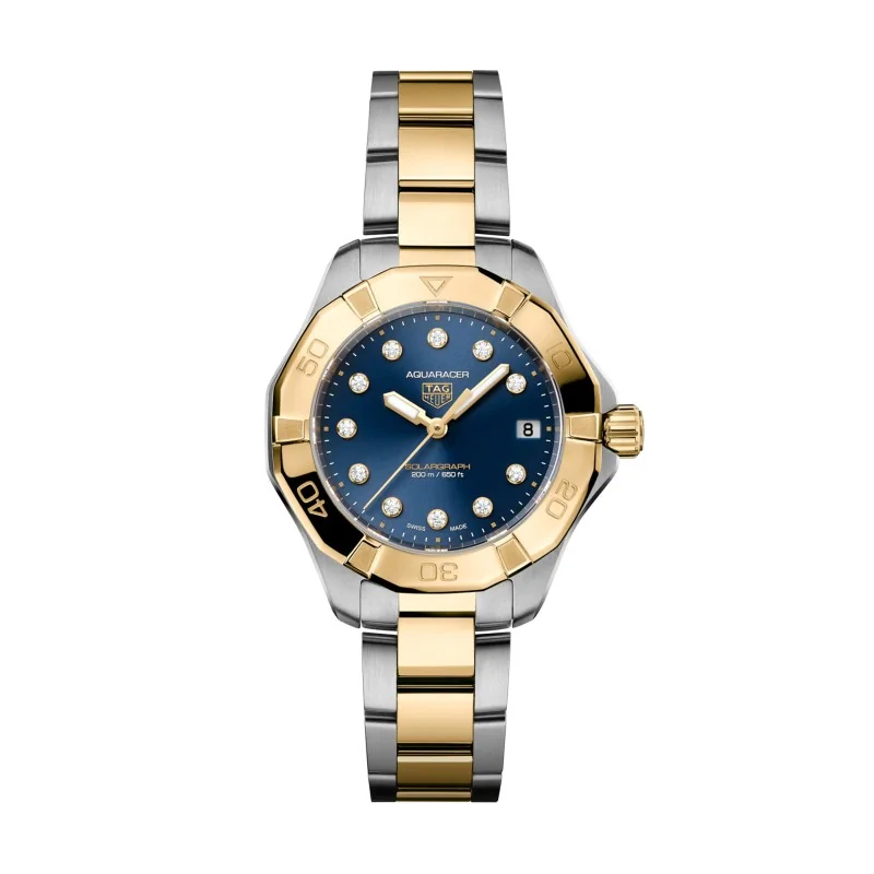 TAG Heuer Aquaracer Professional 200 Solargraph Solar Quartz 34mm Watch WBP1323.BB0004