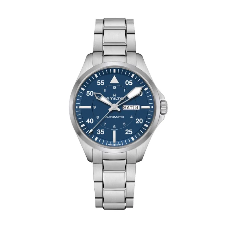 Hamilton Khaki Aviation Pilot Day Date Auto 42mm Mens Watch H64635140