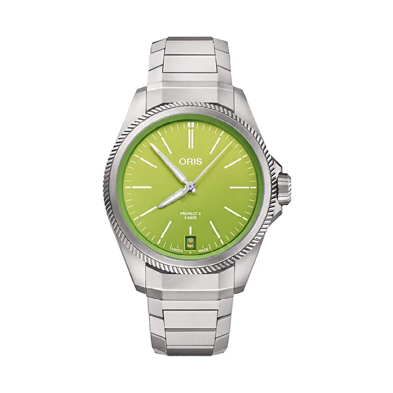 Oris ProPilot X Kermit Edition Automatic 39mm Watch 01 400 7778 7157-07 7 20 01TLC 