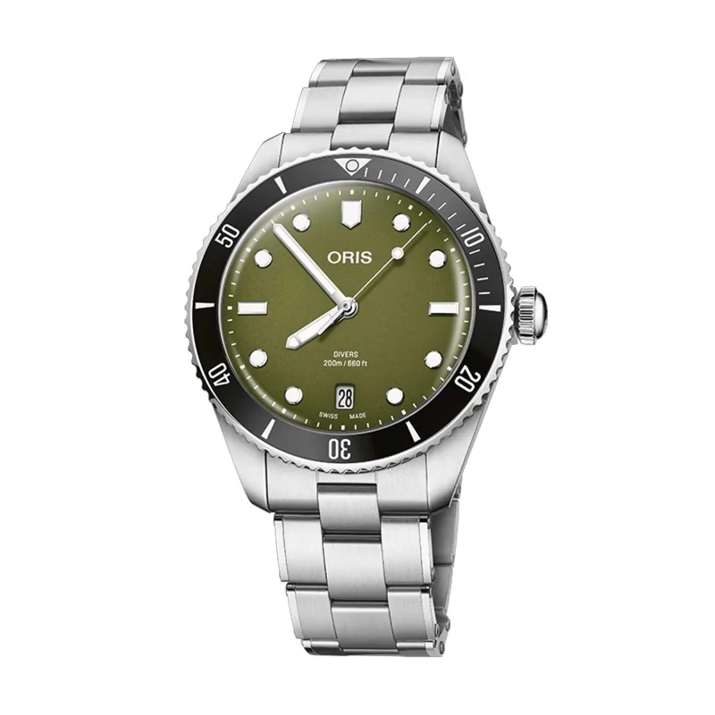 Oris Divers Date Automatic 39mm Watch 01 733 7795 4057-Set