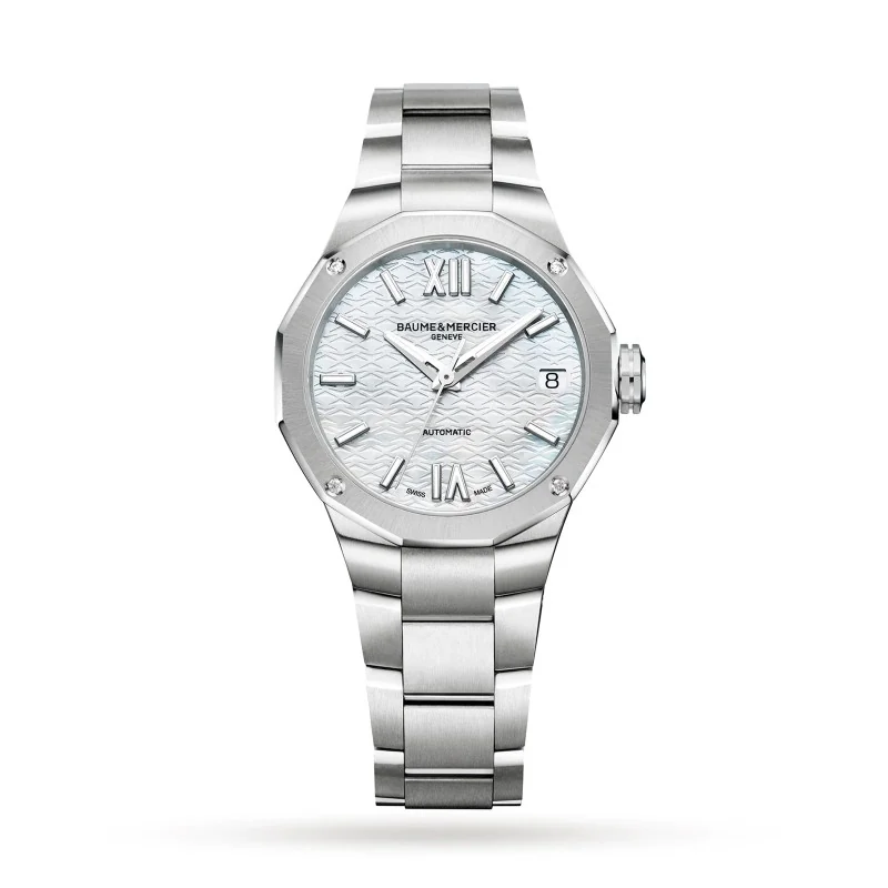 Baume et Mercier Riviera Ladies Watch MOP Dial Steel Bracelet M0A10676 