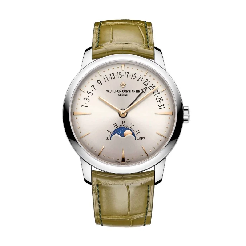 Vacheron Constantin Patrimony Moon Phase Retrograde Date 43mm Watch 4010U/000G-H070