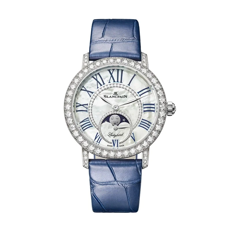 Blancpain Ladybird Colours Phases de Lune 35mm Ladies Watch 3662 1954 55B