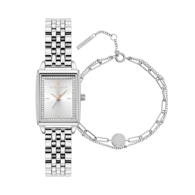 Olivia Burton Townhouse Stainless Steel Watch & Bracelet Gift Set 24070026
